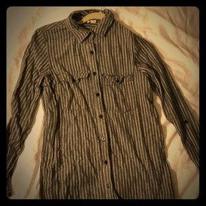 Grey striped button down
